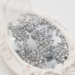 Fire Polished Czech Glass Beads Silver 3-4 mm, #27000CR