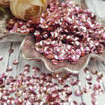 Italian Cup Sequins/Paillettes, Light Violet Color with Iridescent Metallic Aspect #3075, Andrea Bilics