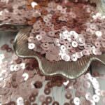 Italian Flat Sequins/Paillettes, Antique Pink "Metallizzati" Aspect #3071, Andrea Bilics