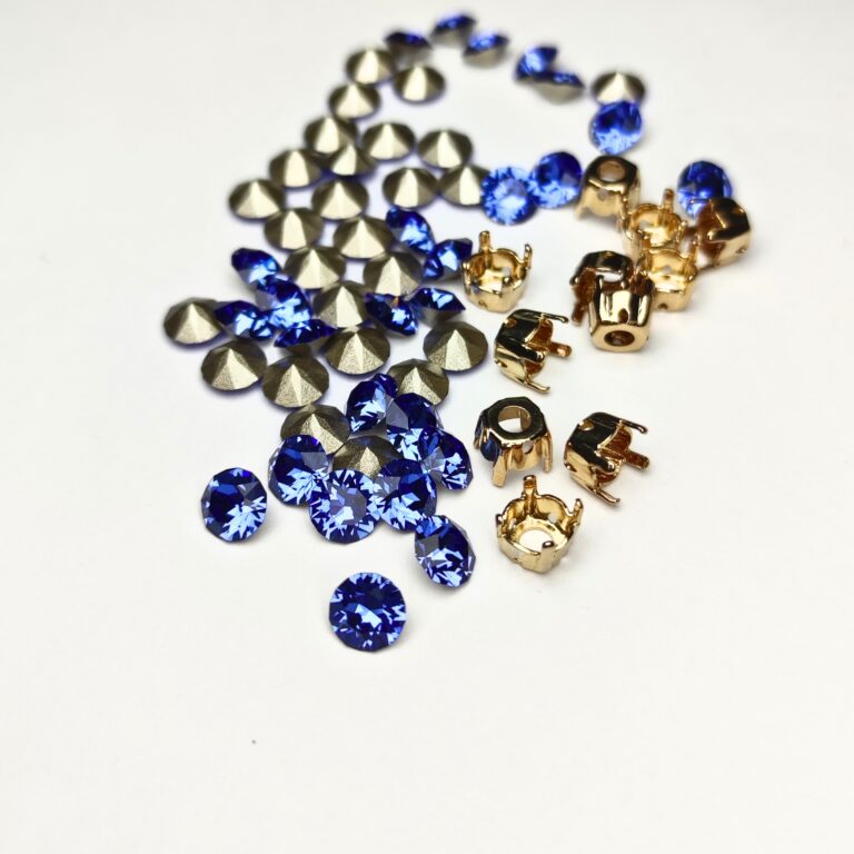 Sapphire Xirius Chaton and Gold Plated Setting