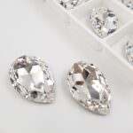 4327 Large Pear Swarovski Crystal, Камень Сваровски, Прозрачный Кристалл, 30x20 мм