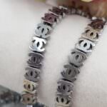 Hematite Chenille Beads, Silver, 8x6 mm