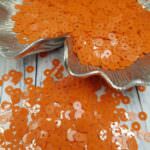Итальянские пайетки, плоские, Оранжевый, эффект "Опал" #3194, Andrea Bilics