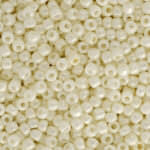 TOHO Round Seed Beads 15/0, Opaque-Lustered Navajo White, TR-15-122