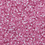 TOHO Round Seed Beads 15/0, Silver-Lined Pink, TR-15-38