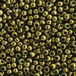 TOHO Round Seed Beads 15/0, Gold-Lustered Dark Antique Bronze, TR-15-422