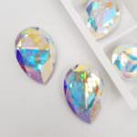 4327 Large Pear Swarovski Crystal, Камень Сваровски, Кристалл АБ, 30x20 мм