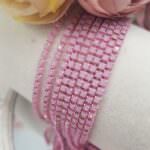 Стразовая цепь, окрашенная в один цвет: Розовый опал, SS6