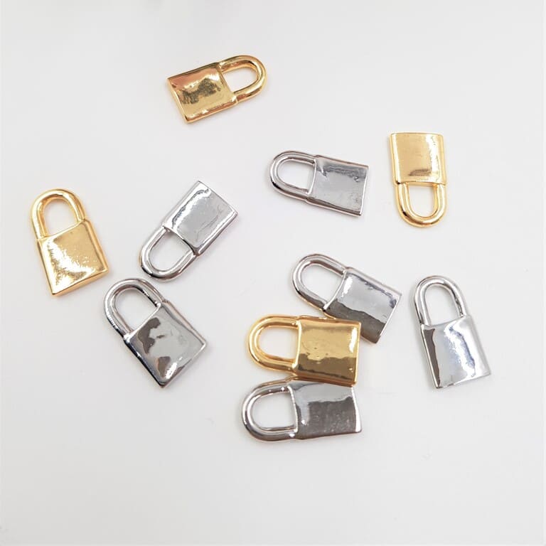 Brass-Pendants-Lock-Rhoudium-Gold