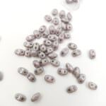 Бусины Matubo MiniDuo Beads, Непрозрачный серый, 4х2.5мм, PB307-0204-14449WH
