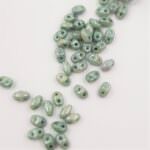 Бусины Matubo MiniDuo Beads, Блестящий зеленый, 4х2.5мм, PB307-0204-14459WH