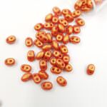 Matubo MiniDuo Beads Gold Shine - Burnt Orange, 4x2.5mm, PB307-0204-24106AL
