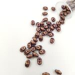 Бусины Matubo MiniDuo Beads, Золотой блеск- темно-фиолетовый, 4х2.5мм, PB307-0204-24107AL