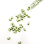 Бусины Matubo MiniDuo Beads, Перламутровый- оливковый, 4х2.5мм, PB307-0204-25034AL