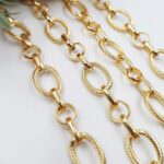 Belcher Chain, Anchor Chain, Premium Quality Chain, Gold Plated, 10 mm