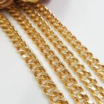 Curb Chain, Premium Quality Chain, Gold Plated, 7mm