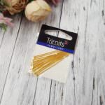 Head Pins Gold, 50mm, pack of 16