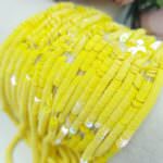 French Flat Sequins/Paillettes: Oriental Yellow (#5056) Sequins, 3 mm, Langlois-Martin