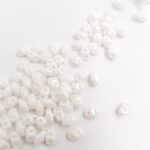 Matubo MiniDuo Beads, Pearl Shine - White, 4x2.5mm, PB307-0204-24001AL
