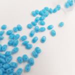 Matubo MiniDuo Beads, Blue Turquoise, 4x2.5mm, PB307-0204-63030