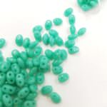 Бусины Matubo MiniDuo Beads, Непрозрачный бирюзовый, 4х2.5мм, PB307-0204-63130