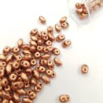 Matubo MiniDuo Beads, Matte - Metallic Copper, 4x2.5mm, PB307-0204-K0177