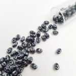 Matubo MiniDuo Beads, Hematite, 4x2.5mm, PB307-0204-L23980