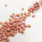 Matubo MiniDuo Beads, Luster - Metallic Pink, 4x2.5mm, PB307-0204-LK03000
