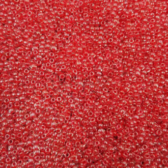 Toho seed beads Inside-Color Crystal/Siam-Lined TR-11-355