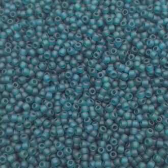 Toho seed beads, Transparent-Frosted Teal, TR-11-7BDF
