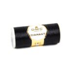 DMC Diamant - Metallic Embroidery Thread, Black 380-D310, 35m