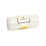 DMC Diamant - Metallic Embroidery Thread, White 380-D5200, 35m