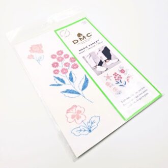 DMC Magic Paper (Water Soluble Canva) Pre-Printed Needlework Designs - Flowers