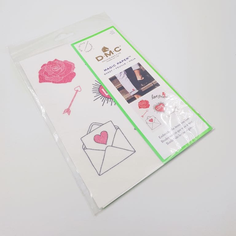 FC104, DMC HEART LOVE COLLECTION EMBROIDERY MAGIC PAPER