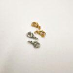 Застежка-краб/Карабин, Премиальное качество, Серебро/Золото, 5x10 мм