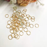 Соединительные кольца, Золотое/Родиевое покрытие, Премиум качество, 4 мм, 10 шт