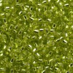 TOHO Round Seed Beads 15/0 Silver-Lined Lime Green, TR-15-24