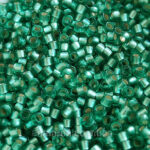TOHO Round Seed Beads 15/0 Silver-Lined Frosted Dark Peridot, TR-15-24BF
