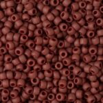 TOHO Round Seed Beads 15/0 Opaque-Frosted Oxblood, TR-15-46F