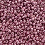 TOHO Round Seed Beads 15/0 PermaFinish - Galvanized Pink Lilac, TR-15-PF553