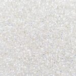 TOHO Round Seed Beads 15/0 Silver-Lined Milky White, TR-15-2100