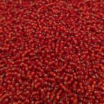 TOHO Round Seed Beads 15/0 Silver-Lined Frosted Ruby, TR-15-25CF