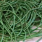 Smooth French Metallic Wire Goldwork Embroidery Metallic thread glossy Green K5035