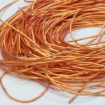 Smooth French Metallic Wire Goldwork Embroidery Metallic thread glossy Orange K5039