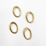 Triggerless Oval Clasp Gold Plate Accessory for jewelry making 0.7 x 0.3"/1.8 x 0.7 cm