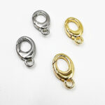 Triggerless Oval Clasp Jump Ring Accessory for jewelry making Plate: Rhodium; Gold, 0.8 x 0.4"/2 x 1 cm