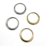 Подвеска металлическая "Малое кольцо" для ювелирных изделий Покрытие: Родий /Золото диаметр 1.9 см