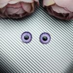 Eye Cabochon with Flat Back, Violet, 8 mm