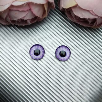 Eye-shaped Violet cabochons