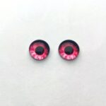 Eye Cabochon with Flat Back, Pink, 8 mm